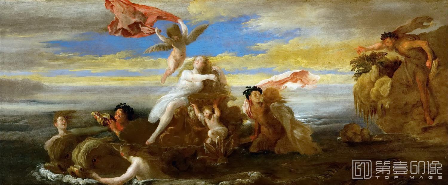 油画-奥地利维也纳艺术史博物馆-Domenico Fetti Galatea and Polyphemus-218